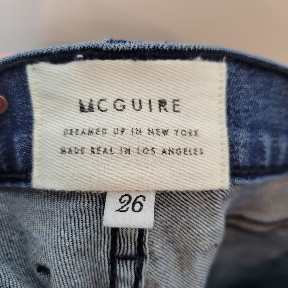 Anthropologie McGuire Newton skinny jeans with bows size 26 - Picture 9 of 11